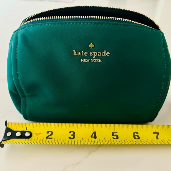 Kate Spade makeup pouch. Deep Emerald Green. New without tags. Never used. - Picture 6 of 9